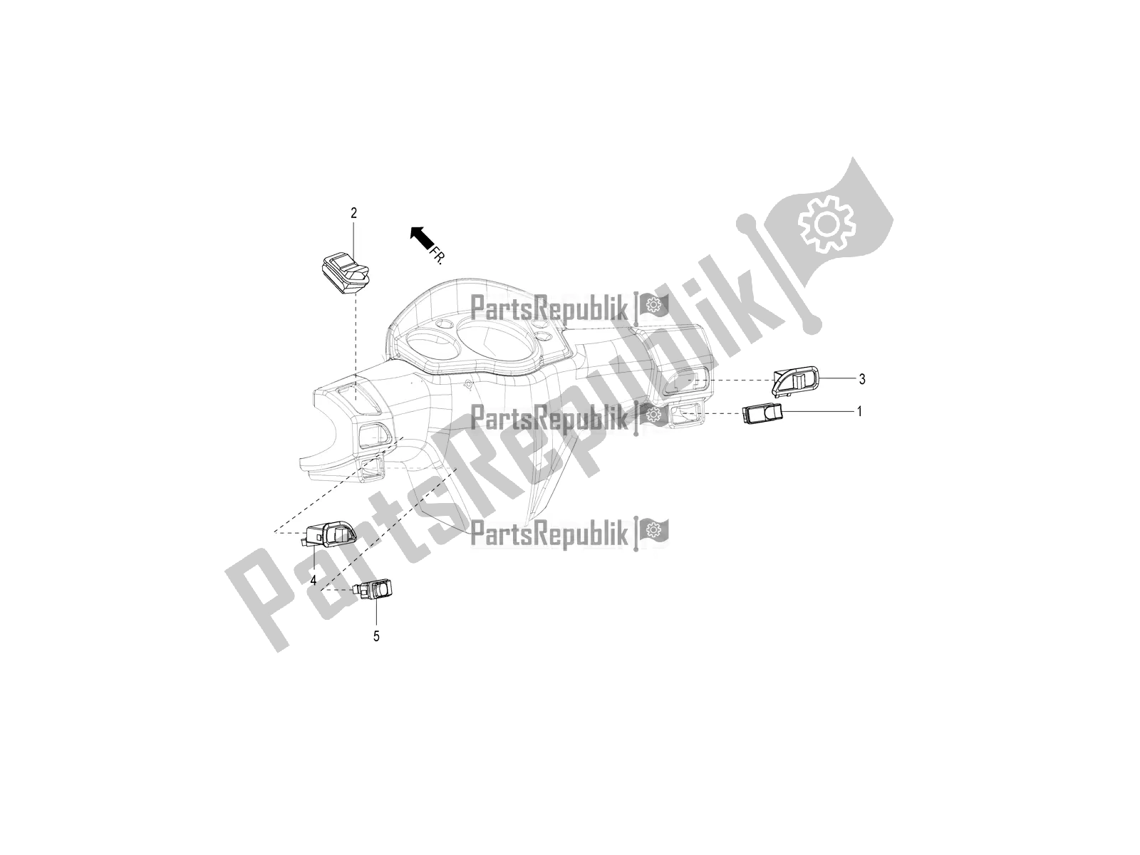 Todas las partes para Selectores - Interruptores - Botones de Aprilia SR Motard 150 HE Carb. 2020