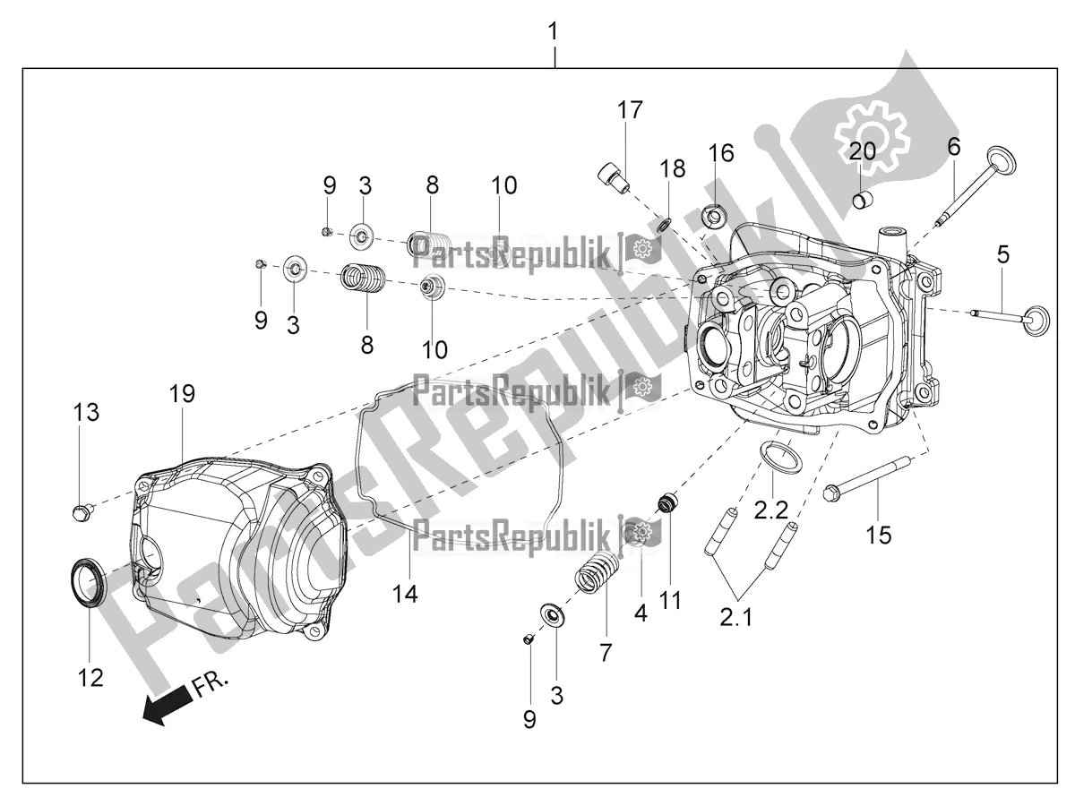 Alle onderdelen voor de Head Unit - Klep van de Aprilia SR Motard 150 HE Carb. 2021