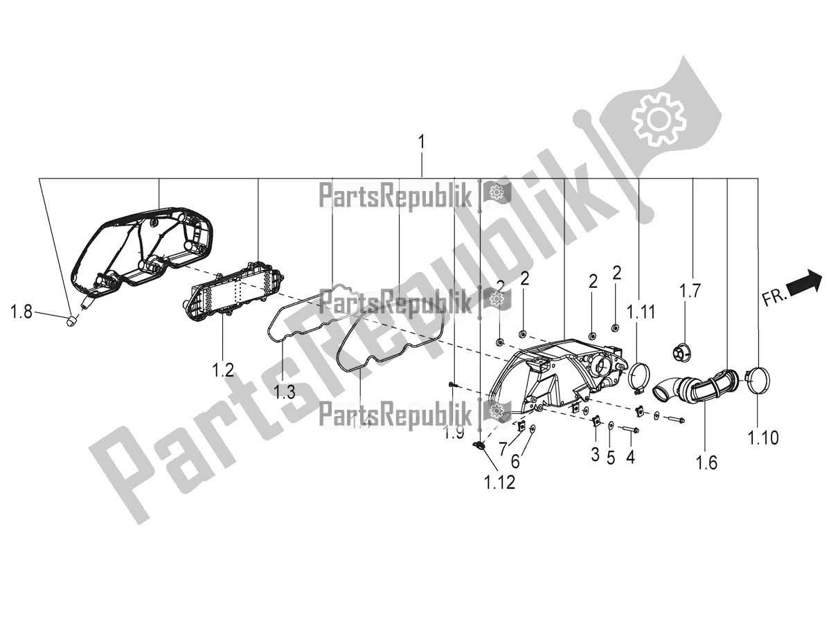 Toutes les pièces pour le Filtre à Air du Aprilia SR Motard 150 HE Carb. Race 2020