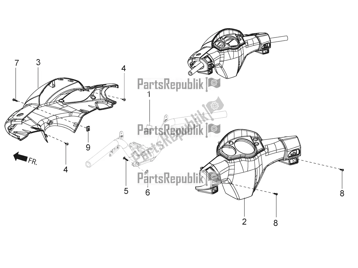 Tutte le parti per il Rivestimenti Per Manubrio del Aprilia SR Motard 150 HE Carb. Race 2020