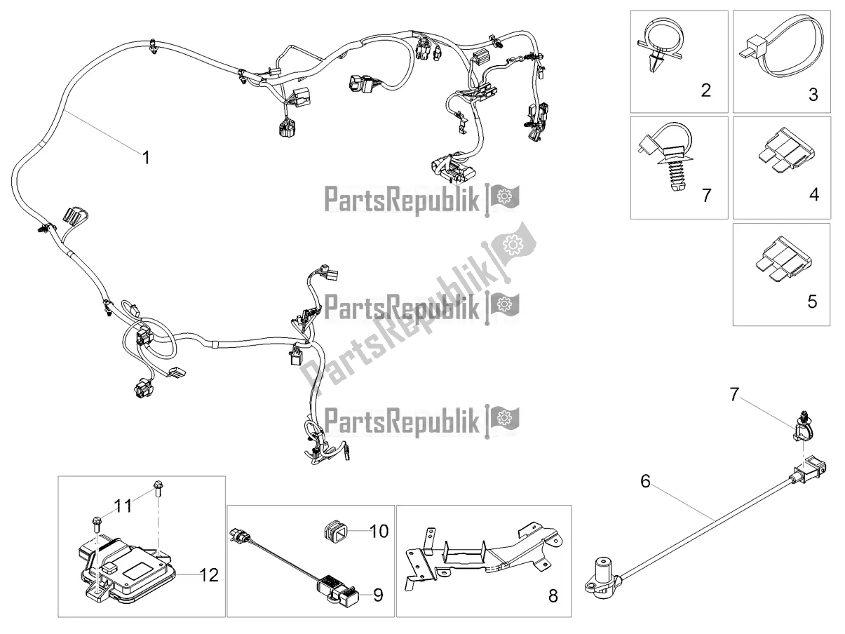 All parts for the Main Cable Harness of the Aprilia SR Motard 150 HE Carb. Race 2020