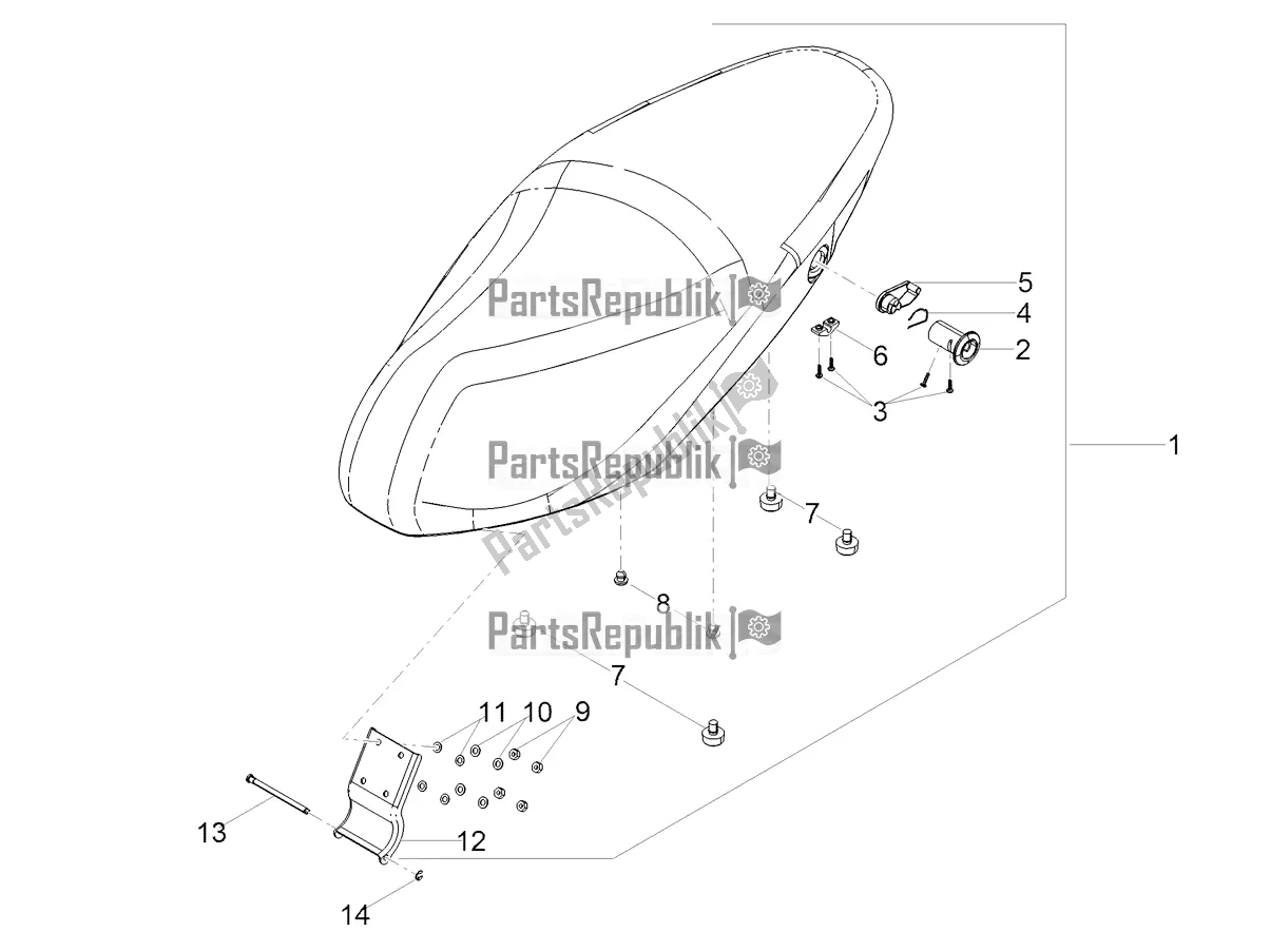 Toutes les pièces pour le Selle du Aprilia SR Motard 150 HE Carb. Race 2020