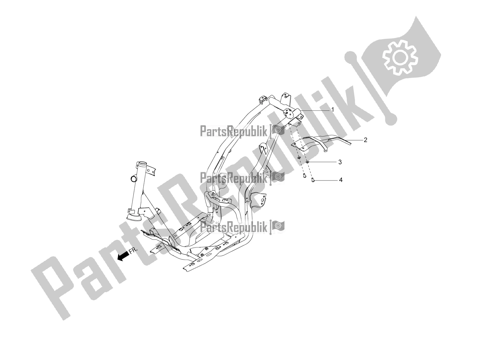 Toutes les pièces pour le Châssis du Aprilia SR Motard 150 HE Carb. Race 2021