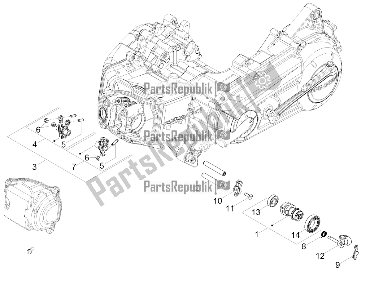 Alle Teile für das Kipphebel Unterstützen des Aprilia SR Motard 150 HE Carb. Race 2021