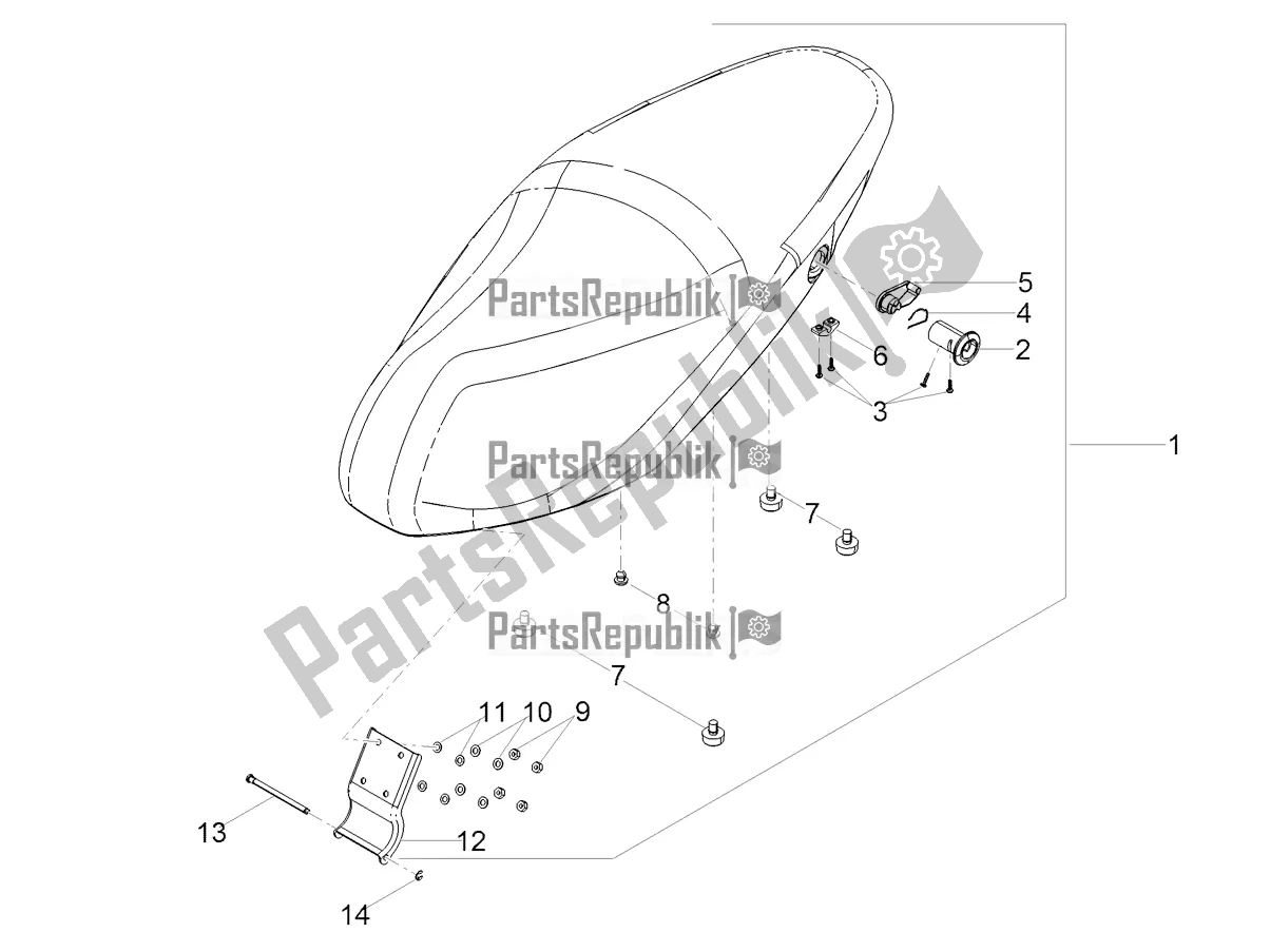 Toutes les pièces pour le Selle du Aprilia SR Motard 150 HE Carb. Race 2021