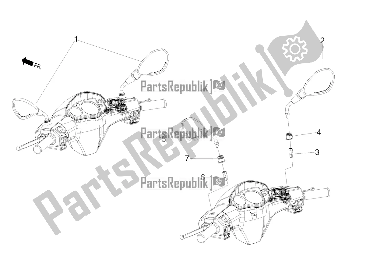 Wszystkie części do Lusterko / A Jazdy Aprilia SR Motard 160 ABS Bsvi CKD Latam 2020