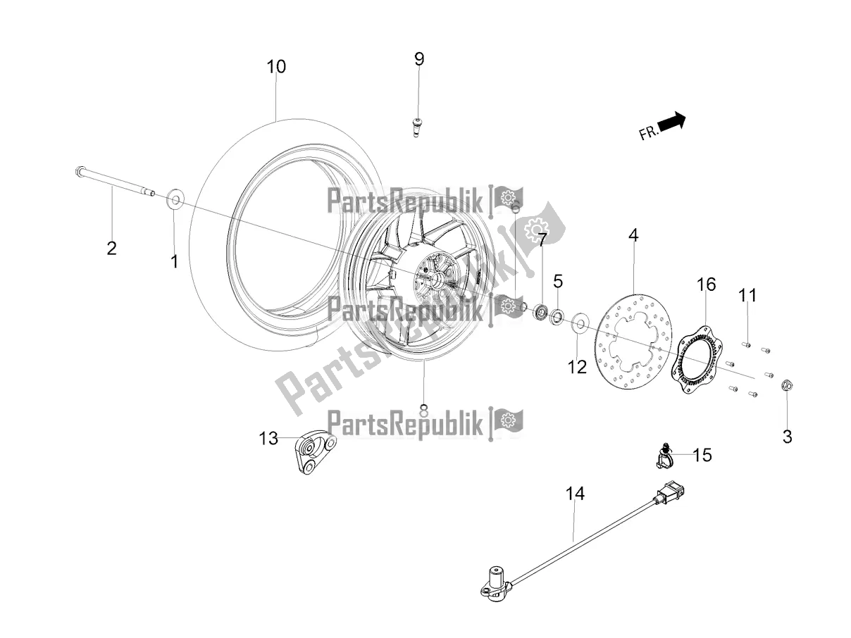 Toutes les pièces pour le Roue Avant du Aprilia SR Motard 160 ABS Bsvi CKD Latam 2020