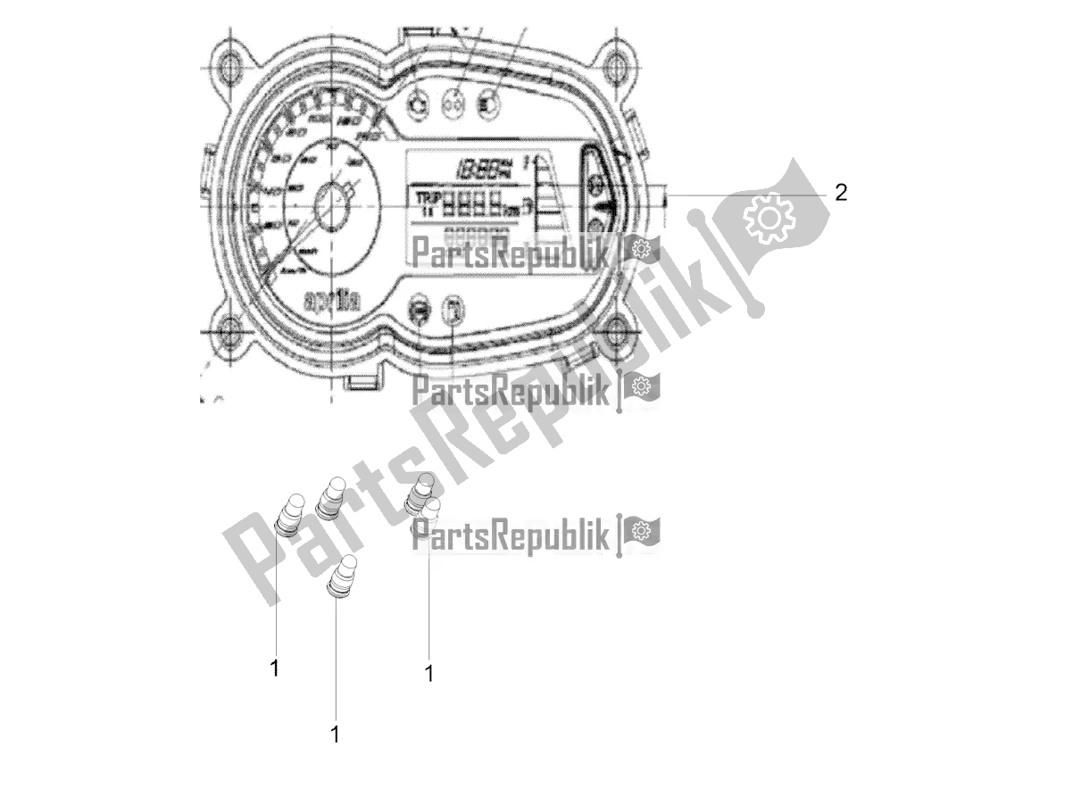 Alle Teile für das Tachometer des Aprilia SR Motard 160 ABS Bsvi CKD Latam 2020