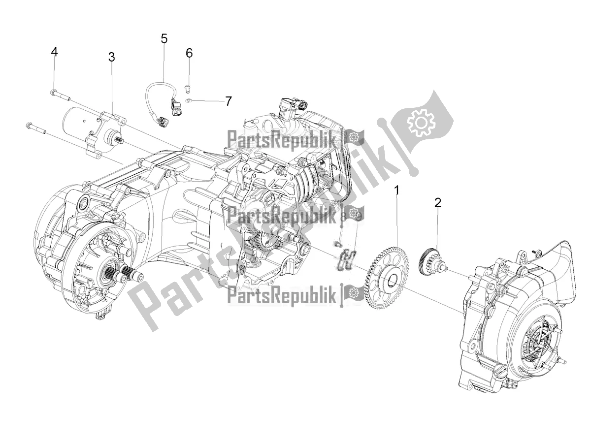 Todas as partes de Motor De Arranque do Aprilia SR Motard 160 ABS Bsvi CKD Latam 2020