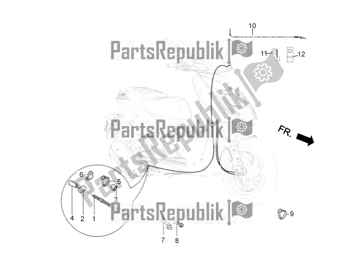 Toutes les pièces pour le Transmissions-compteur De Vitesse De Frein Arrière (kms) du Aprilia SR Motard 160 ABS Bsvi CKD Latam 2020