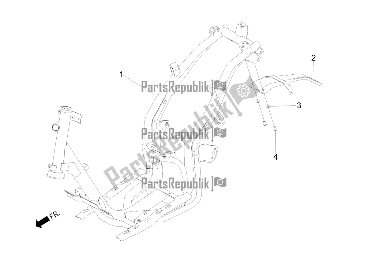 Todas las partes para Chasis de Aprilia SR Motard 160 ABS Bsvi CKD Latam 2021