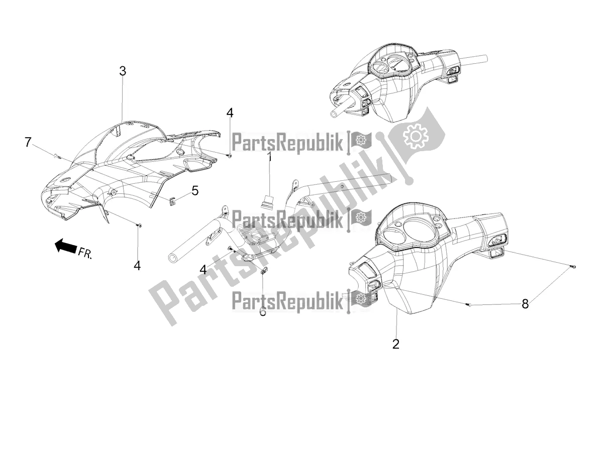 Toutes les pièces pour le Revêtements De Guidon du Aprilia SR Motard 160 ABS Bsvi CKD Latam 2021