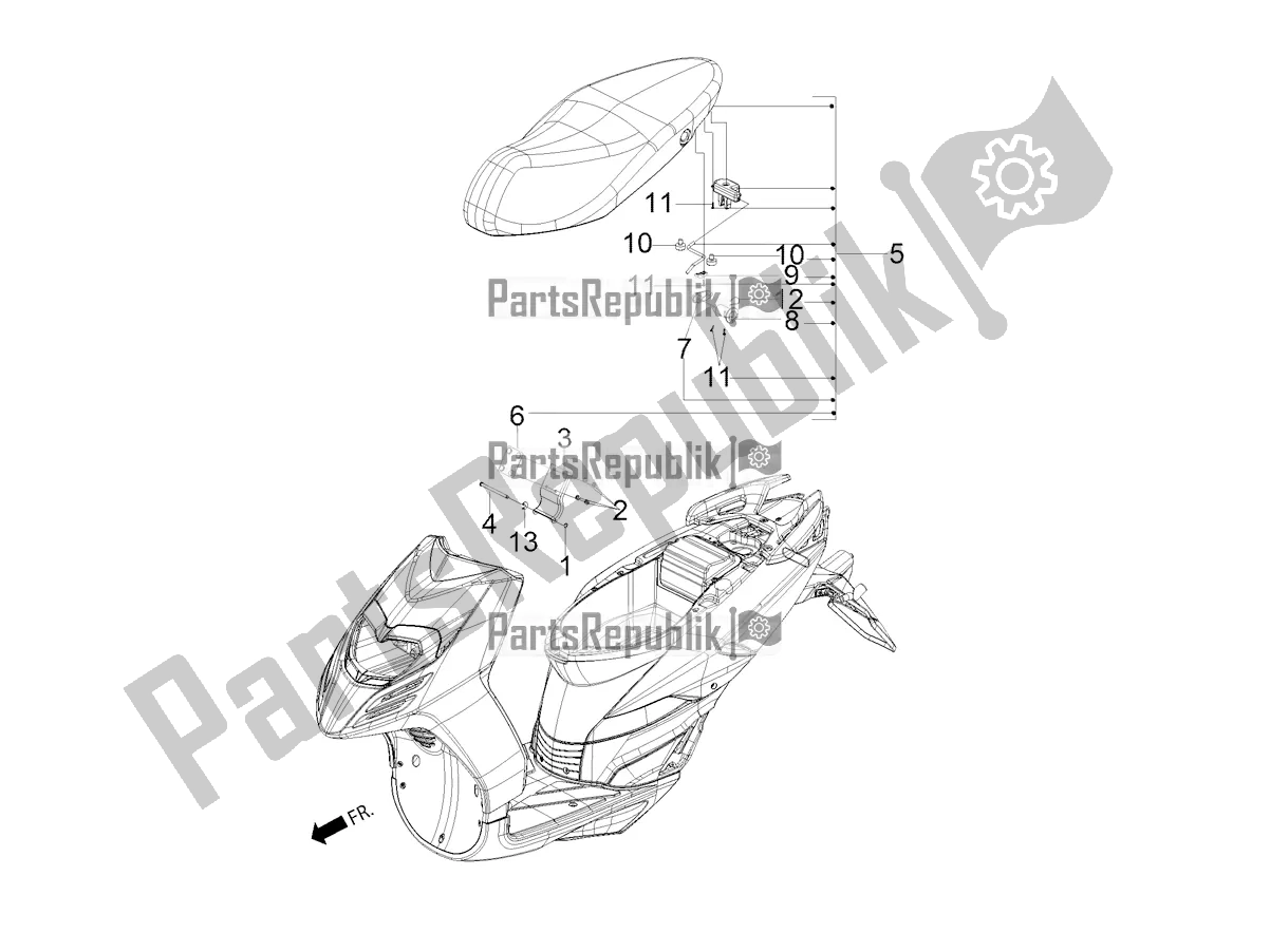 Todas las partes para Ensillar de Aprilia SR Motard 160 ABS Bsvi CKD Latam 2021