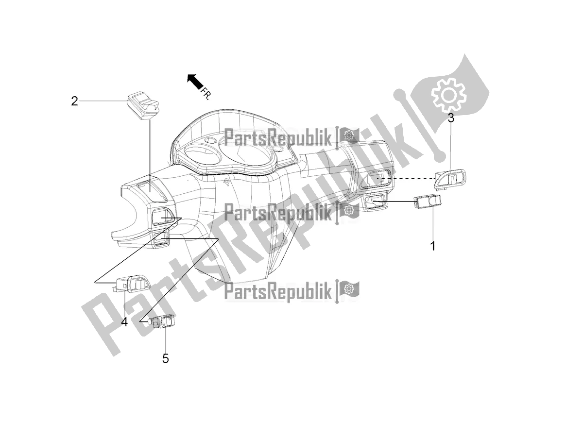 Toutes les pièces pour le Sélecteurs - Interrupteurs - Boutons du Aprilia SR Motard 160 ABS Bsvi CKD Latam 2021
