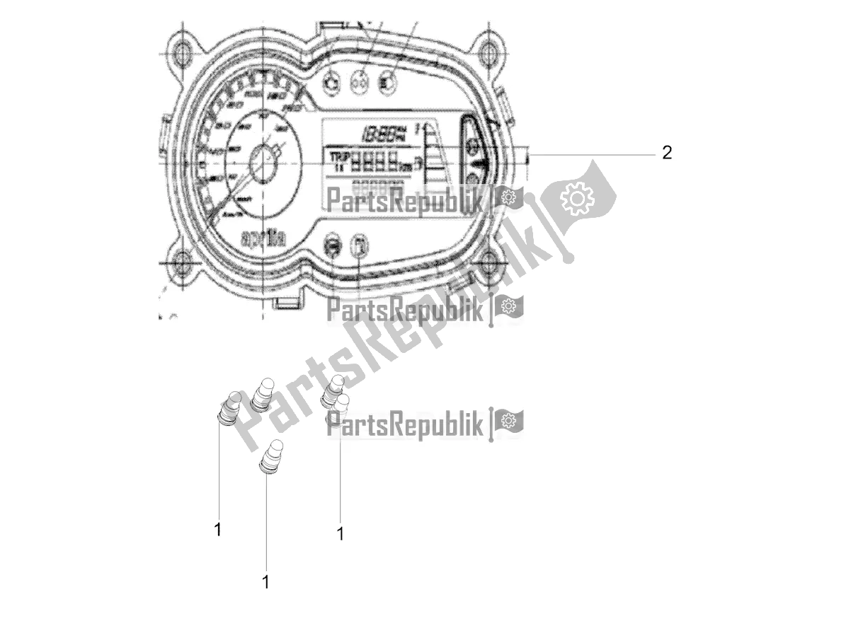 Toutes les pièces pour le Compteur De Vitesse du Aprilia SR Motard 160 ABS Bsvi CKD Latam 2021