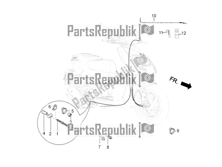 Toutes les pièces pour le Transmissions-compteur De Vitesse De Frein Arrière (kms) du Aprilia SR Motard 160 ABS Bsvi CKD Latam 2021