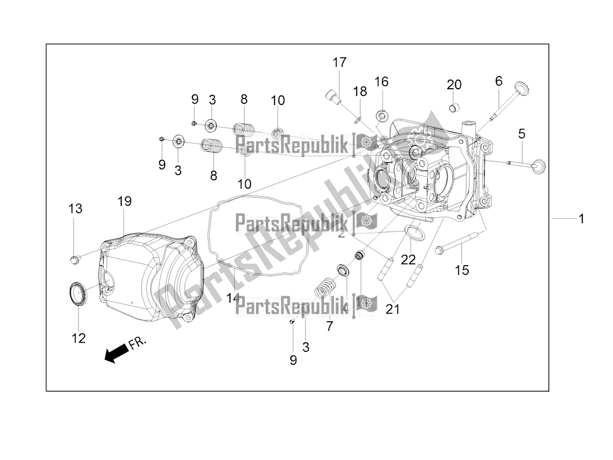 All parts for the Head Unit - Valve of the Aprilia SR Motard 160 ABS Bsvi CKD Latam 2022