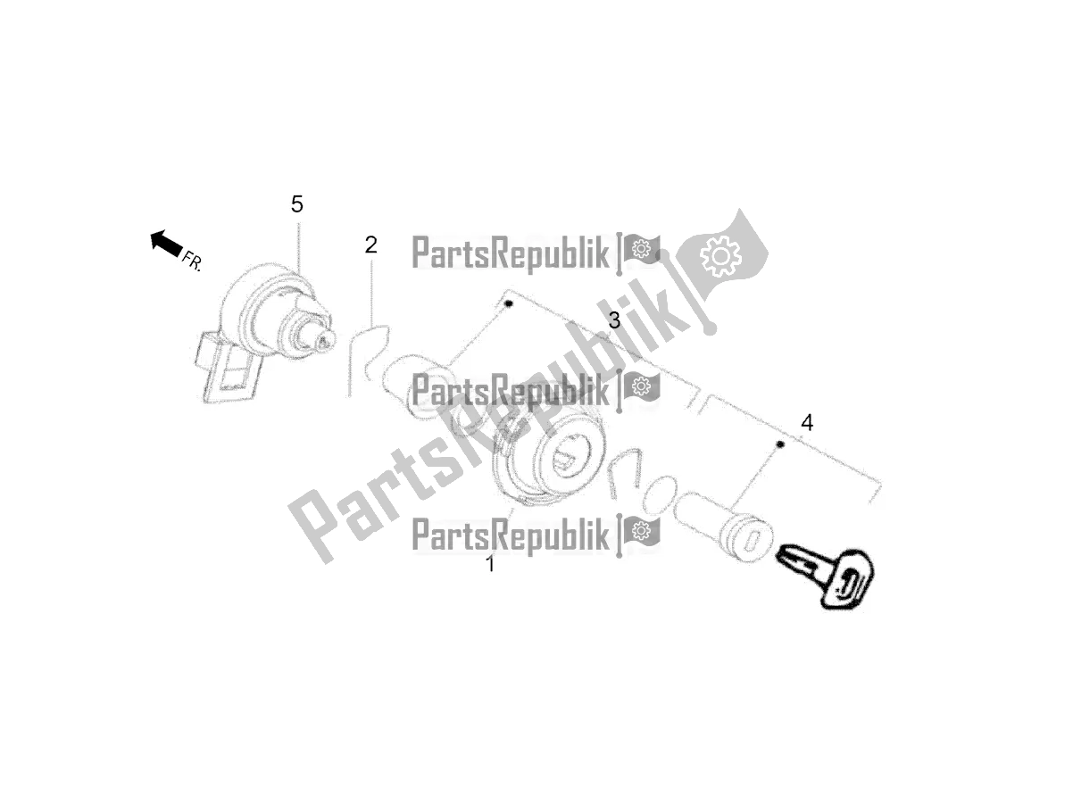 Todas las partes para Cerraduras de Aprilia SR Motard 160 ABS Bsvi CKD Latam 2022