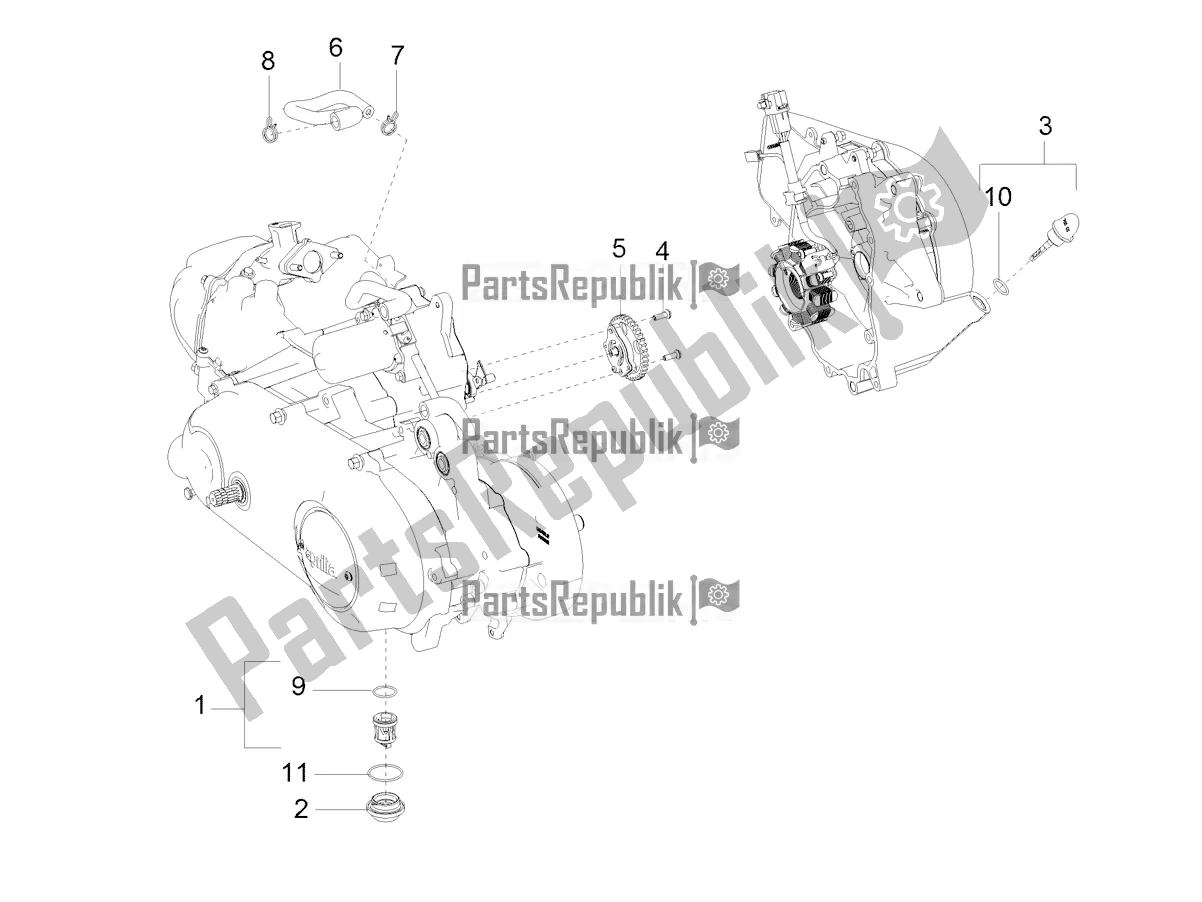 Alle onderdelen voor de Oliepomp-filter van de Aprilia SR Motard 160 ABS Bsvi CKD Latam 2022