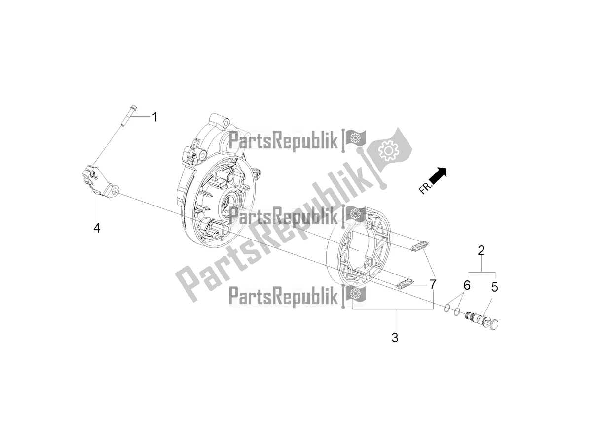 Alle onderdelen voor de Achterrem - Remklauw van de Aprilia SR Motard 160 ABS Bsvi CKD Latam 2022