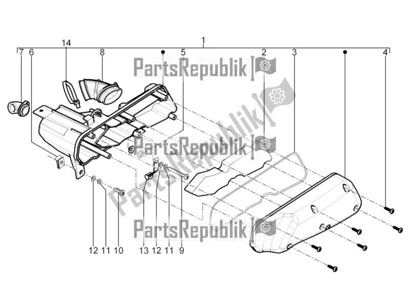 Toutes les pièces pour le Filtre à Air du Aprilia SR Motard 50 2T 2016