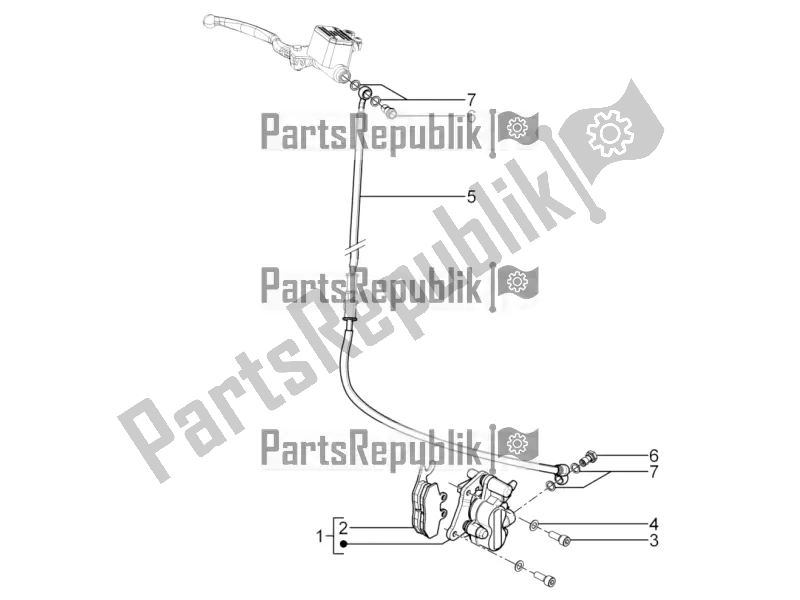 Tutte le parti per il Tubi Dei Freni - Pinze del Aprilia SR Motard 50 2T 2016