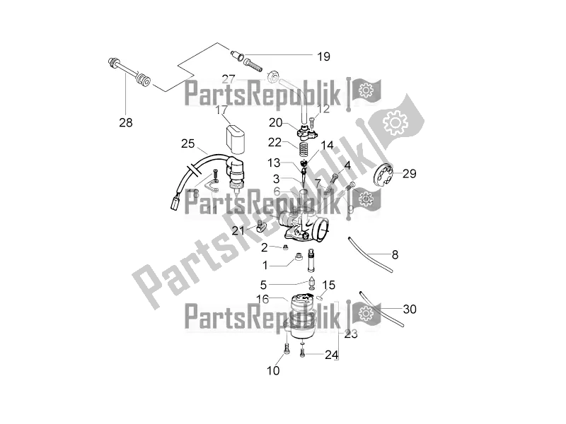 All parts for the Carburetor's Components of the Aprilia SR Motard 50 2T 2016