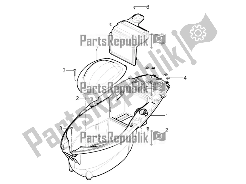 Toutes les pièces pour le Logement De Casque - Sous La Selle du Aprilia SR Motard 50 2T 2016