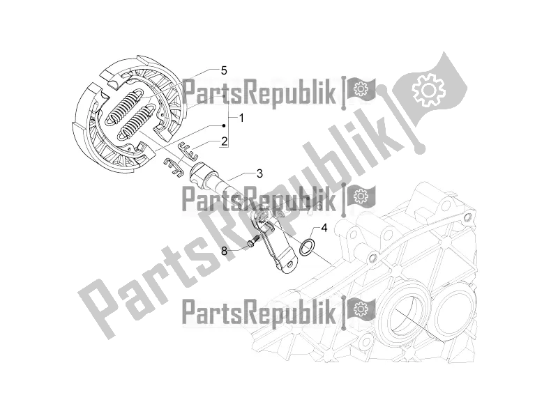 Alle Teile für das Hinterradbremse - Bremsbacke des Aprilia SR Motard 50 2T 2016