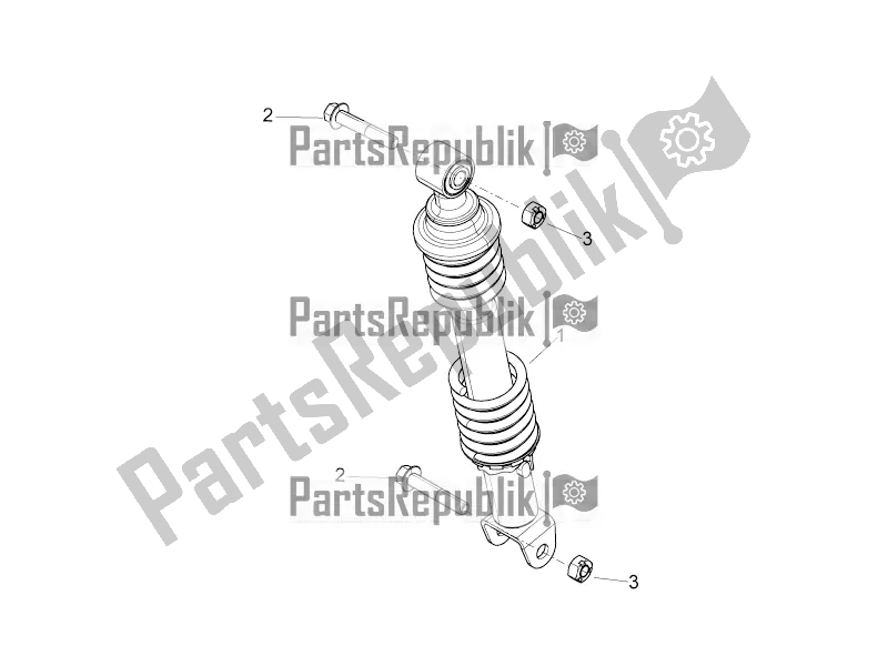 All parts for the Rear Suspension - Shock Absorber/s of the Aprilia SR Motard 50 2T 2016