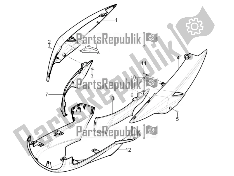 Wszystkie części do Boczna Os? Ona - Spojler Aprilia SR Motard 50 2T 2016