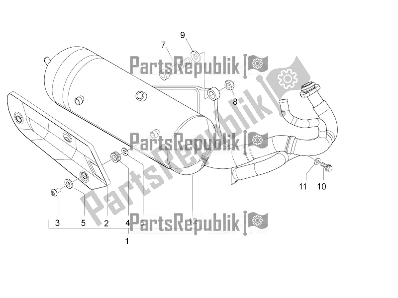 Toutes les pièces pour le Silencieux du Aprilia SR Motard 50 2T 2016