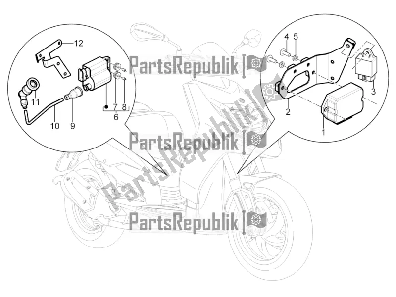 Alle Teile für das Spannungsregler - Elektronische Steuergeräte (ecu) - H. T. Spule des Aprilia SR Motard 50 2T 2016