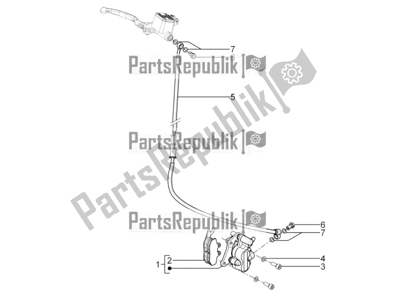 All parts for the Brakes Pipes - Calipers of the Aprilia SR Motard 50 2T 2017