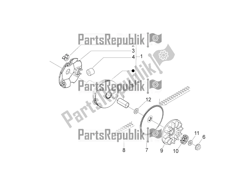 Tutte le parti per il Puleggia Motrice del Aprilia SR Motard 50 2T 2017