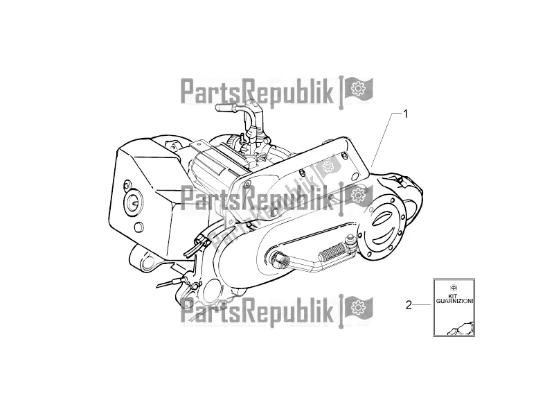 Toutes les pièces pour le Moteur, Assemblage du Aprilia SR Motard 50 2T 2017