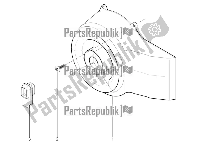 Toutes les pièces pour le Couvercle Magnéto Volant - Filtre à Huile du Aprilia SR Motard 50 2T 2017