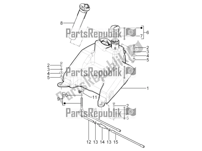 All parts for the Fuel Tank of the Aprilia SR Motard 50 2T 2017