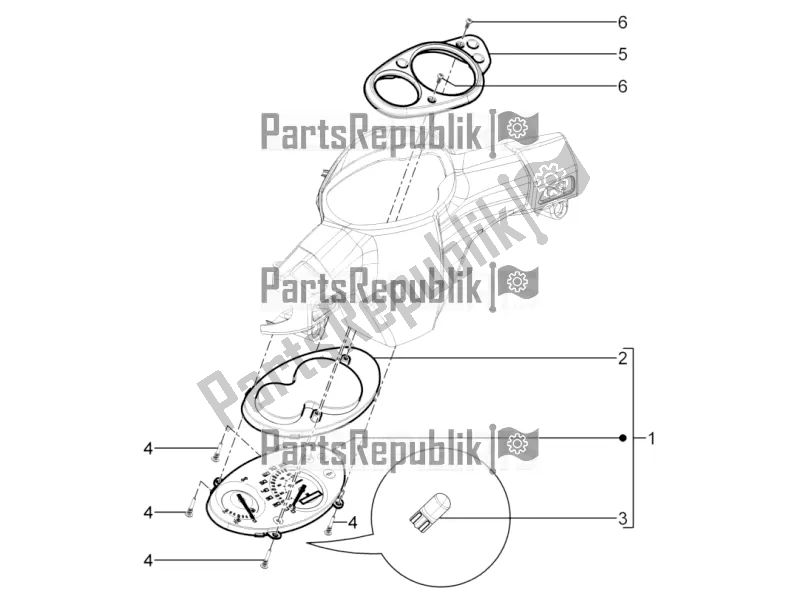 All parts for the Meter Combination - Cruscotto of the Aprilia SR Motard 50 2T 2017