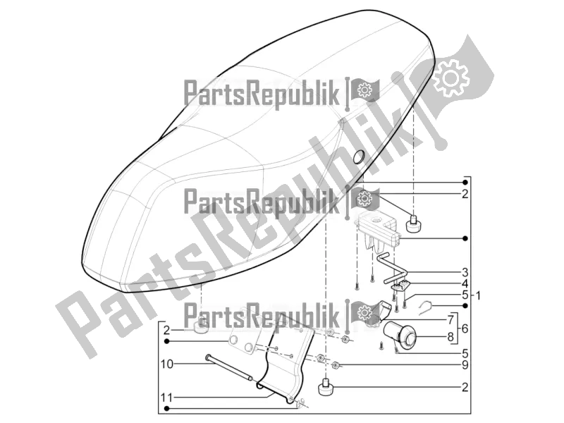 Alle onderdelen voor de Zadel / Stoelen van de Aprilia SR Motard 50 2T 2017