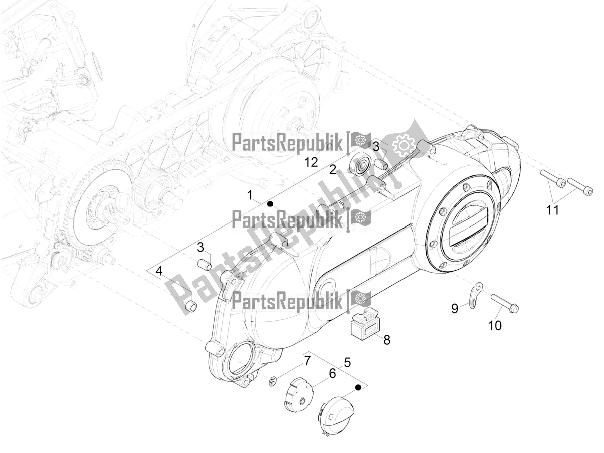 All parts for the Crankcase Cover - Crankcase Cooling of the Aprilia SR Motard 50 2T Metca 41 2018