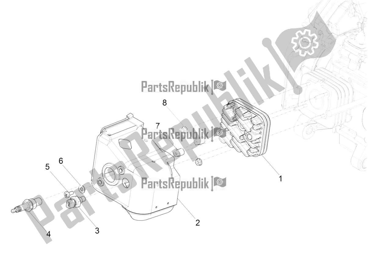 All parts for the Cylinder Head Cover of the Aprilia SR Motard 50 2T Metca 41 2018