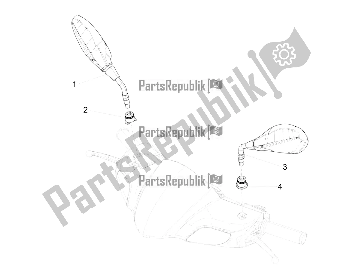 Toutes les pièces pour le Miroir (s) De Conduite du Aprilia SR Motard 50 2T Metca 41 2018