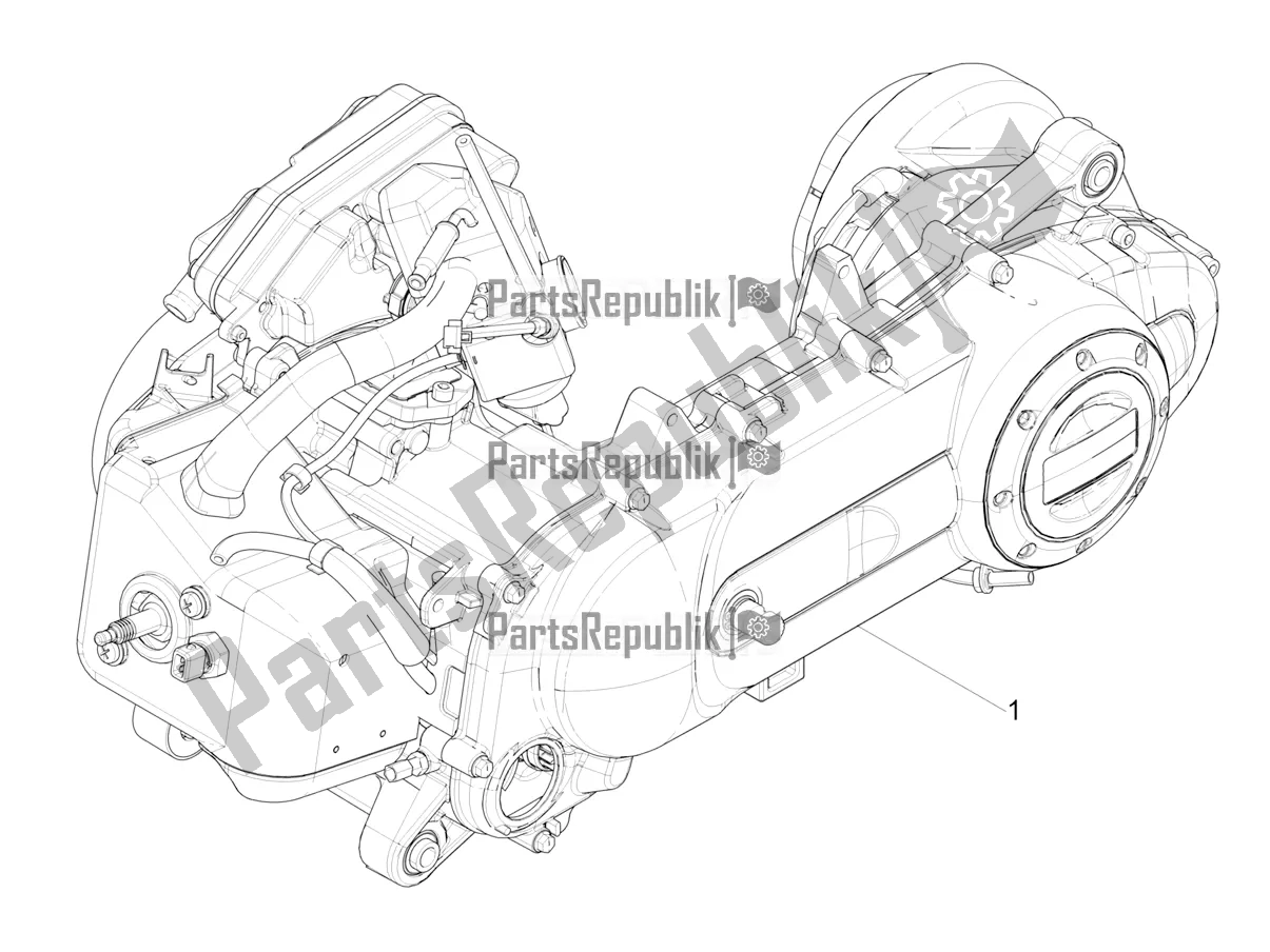 Alle onderdelen voor de Motor Assemblage van de Aprilia SR Motard 50 2T Metca 41 2018