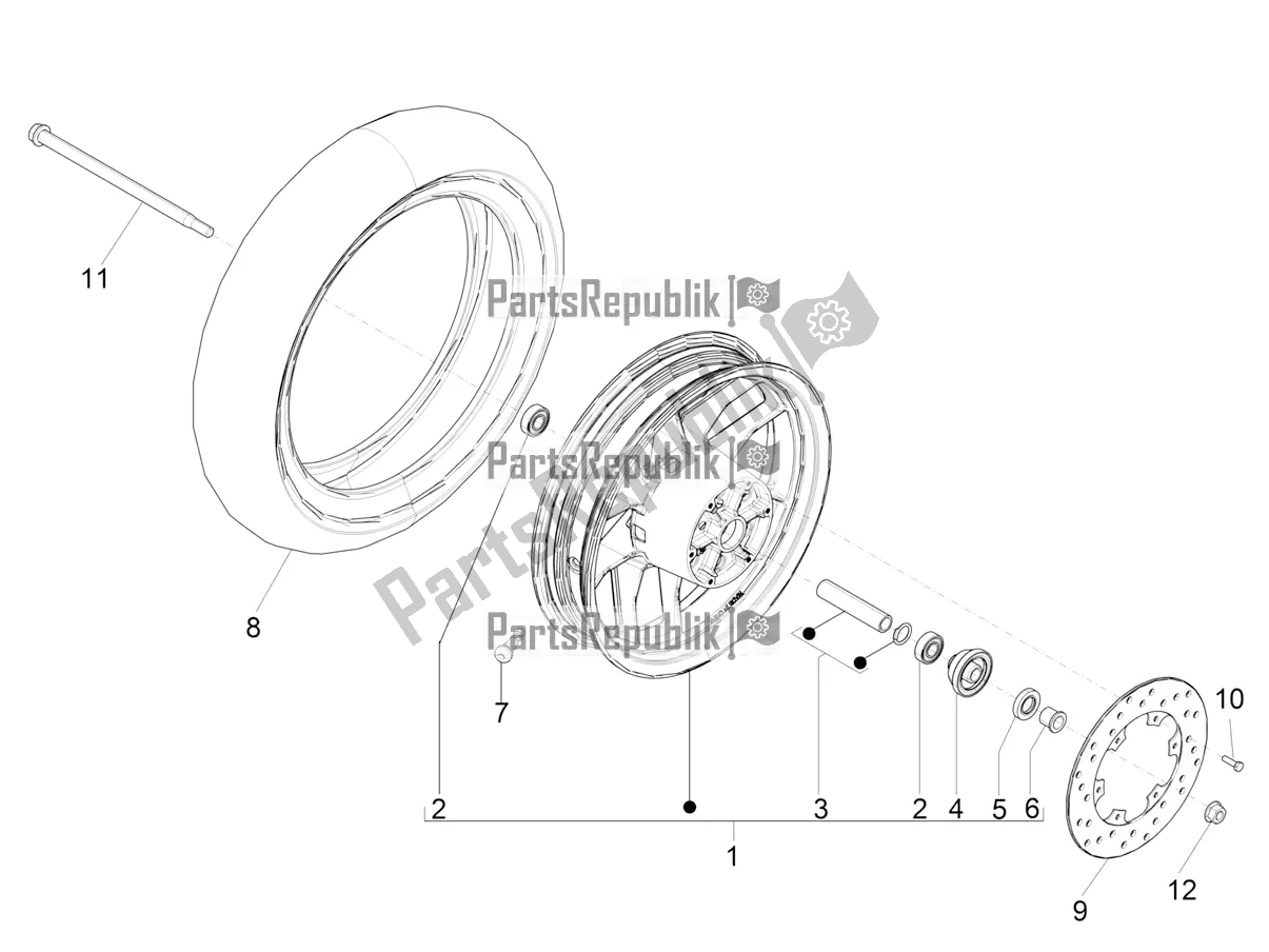 Toutes les pièces pour le Roue Avant du Aprilia SR Motard 50 2T Metca 41 2018