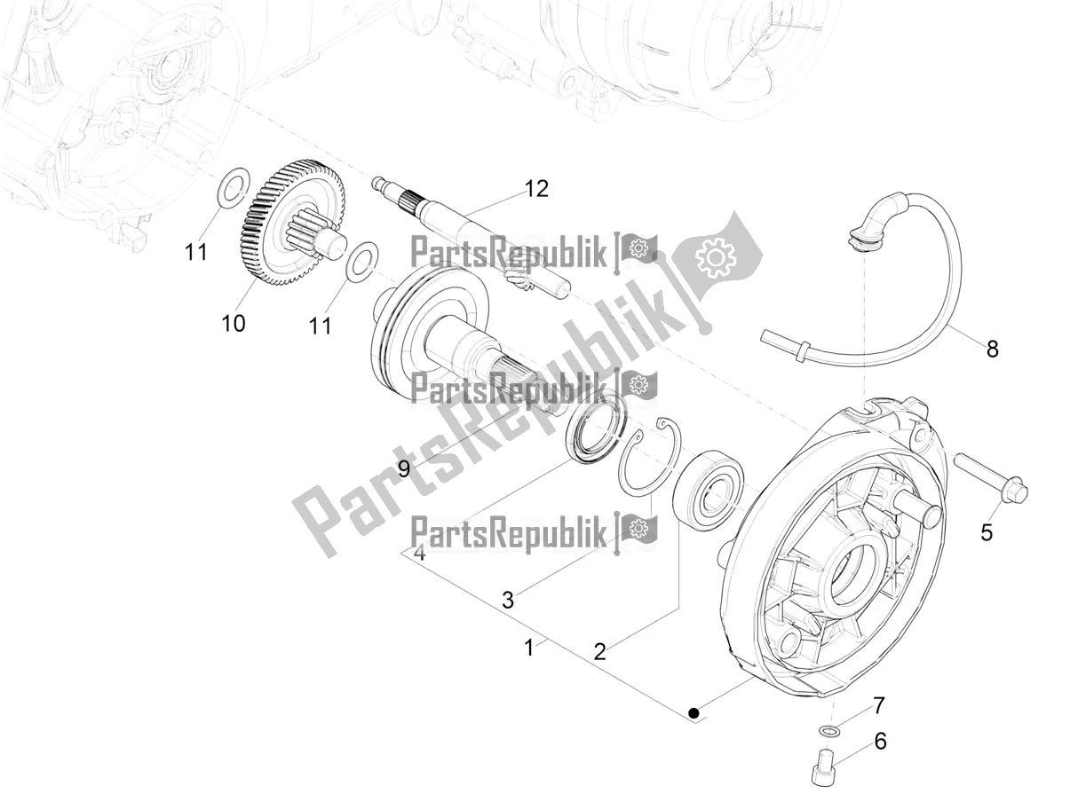 Todas as partes de Unidade De Redução do Aprilia SR Motard 50 2T Metca 41 2018