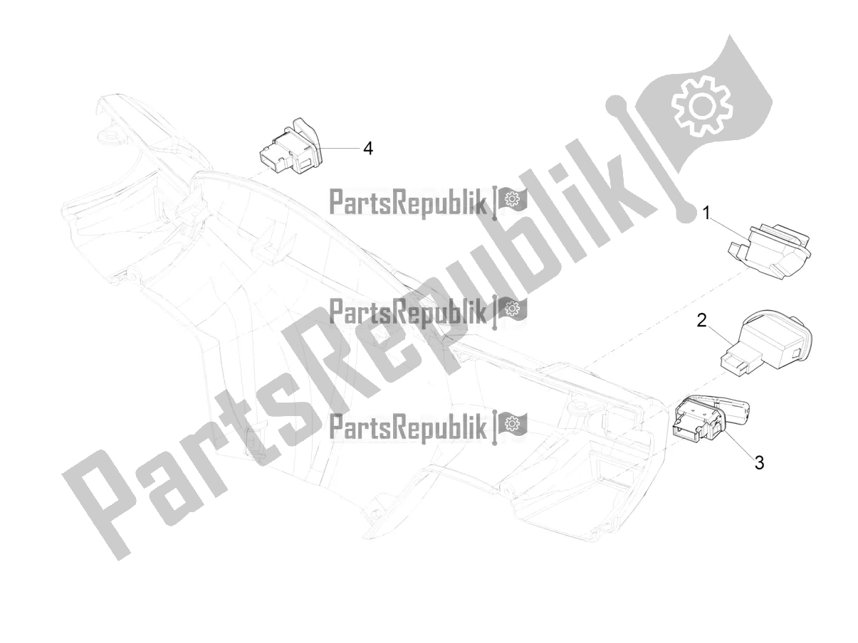 Toutes les pièces pour le Sélecteurs - Interrupteurs - Boutons du Aprilia SR Motard 50 2T Metca 41 2018