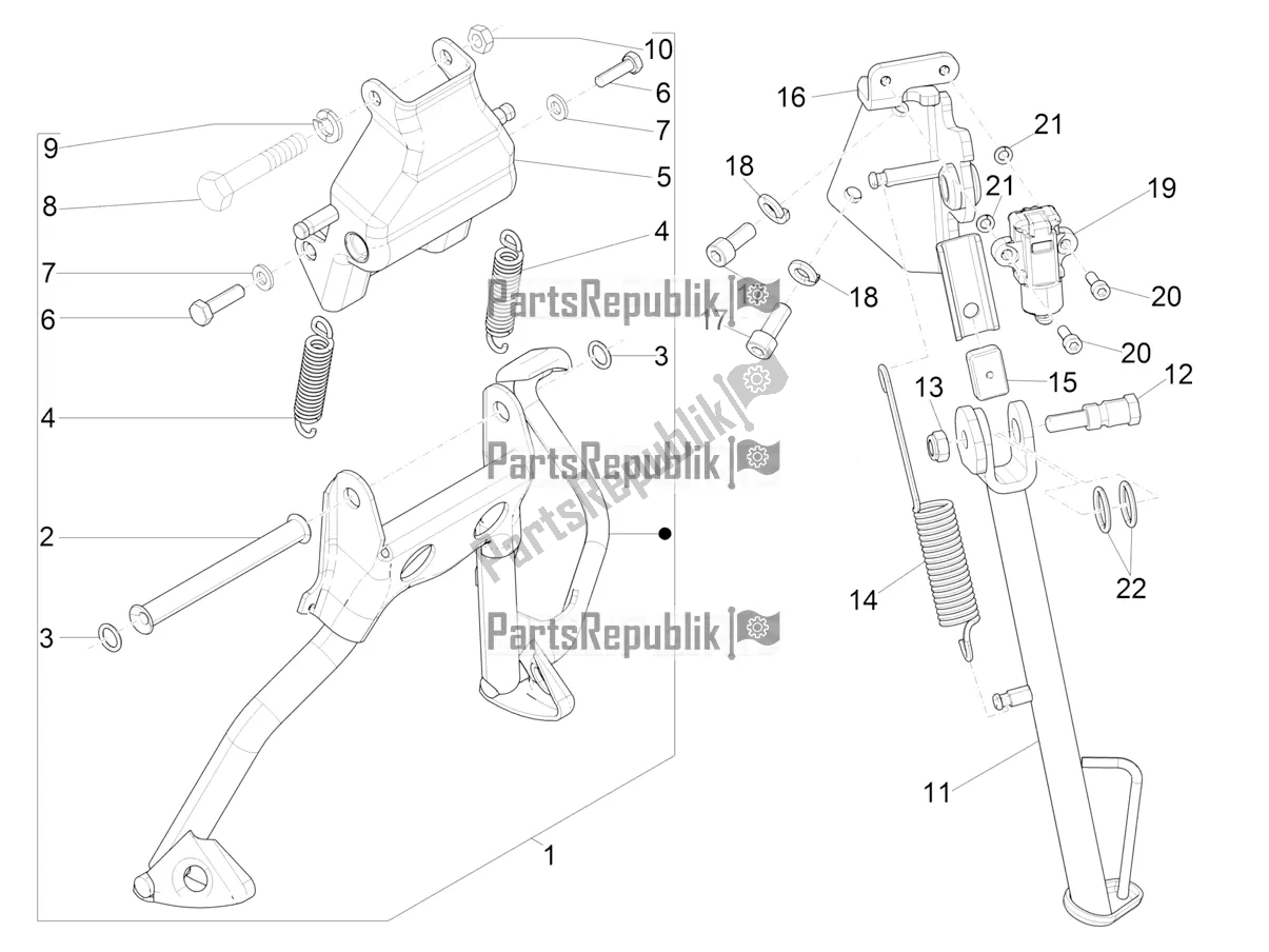 Toutes les pièces pour le Des Stands du Aprilia SR Motard 50 2T Metca 41 2018