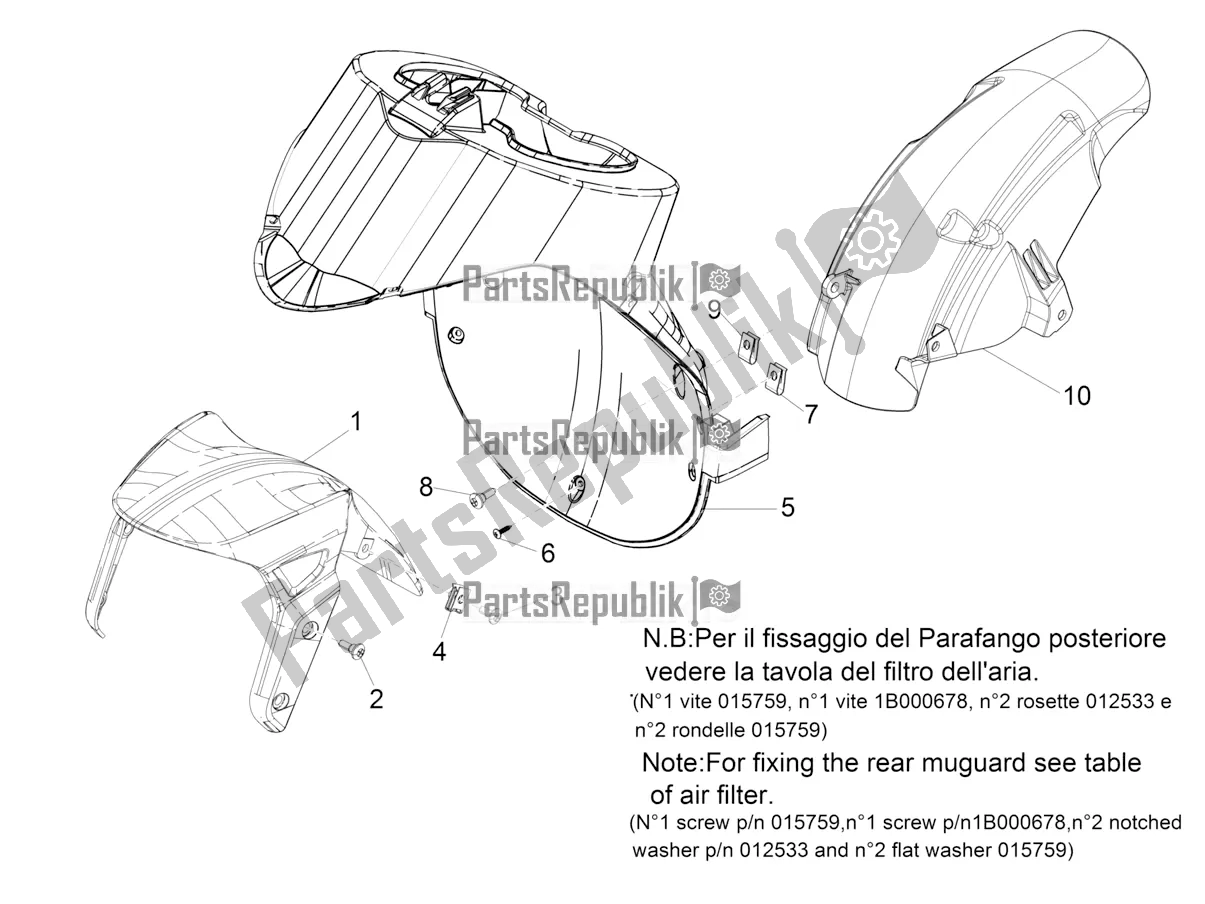 Toutes les pièces pour le Logement De Roue - Garde-boue du Aprilia SR Motard 50 2T Metca 41 2018