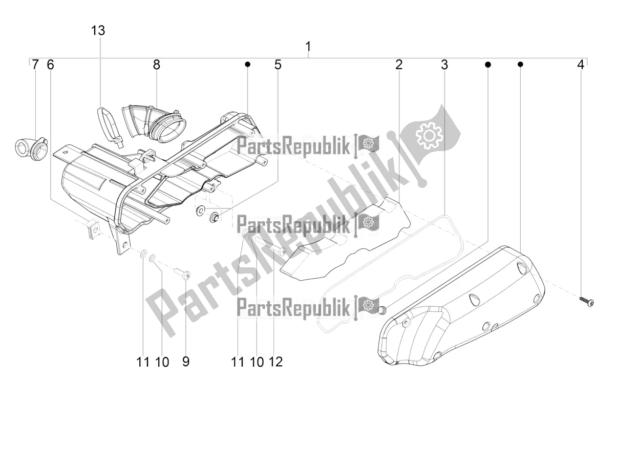 Wszystkie części do Filtr Powietrza Aprilia SR Motard 50 2T Metca 41 2019